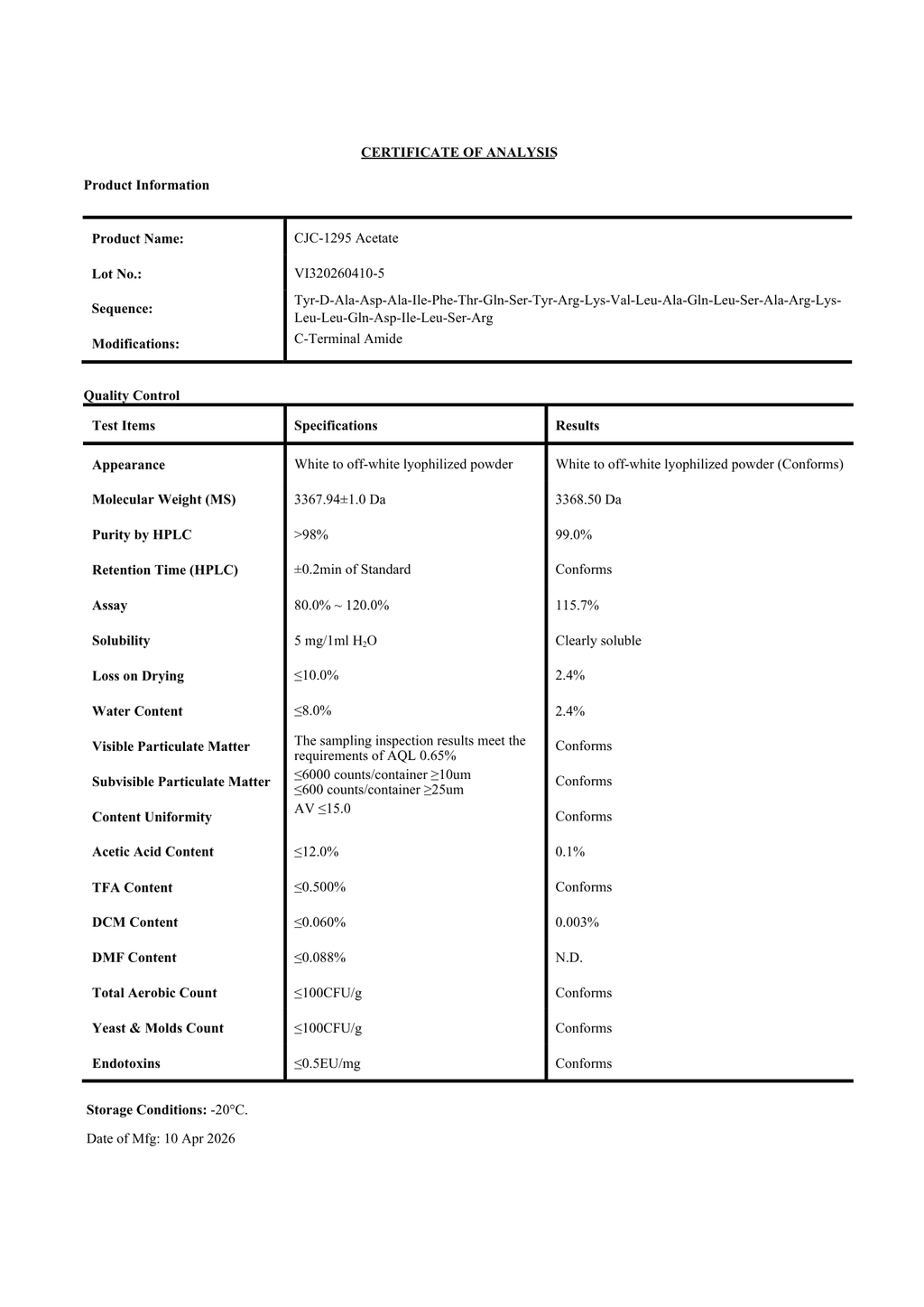 CJC-1295 No DAC 5mg