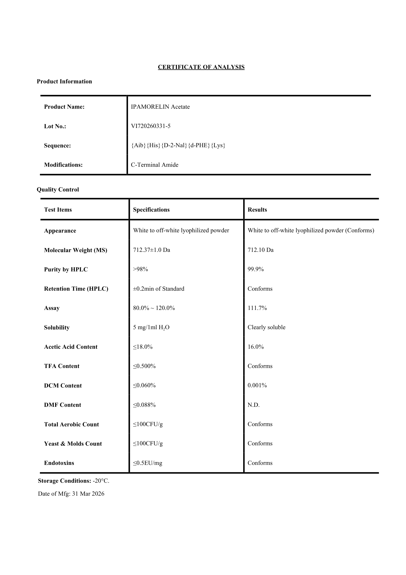 Ipamorelin 5mg